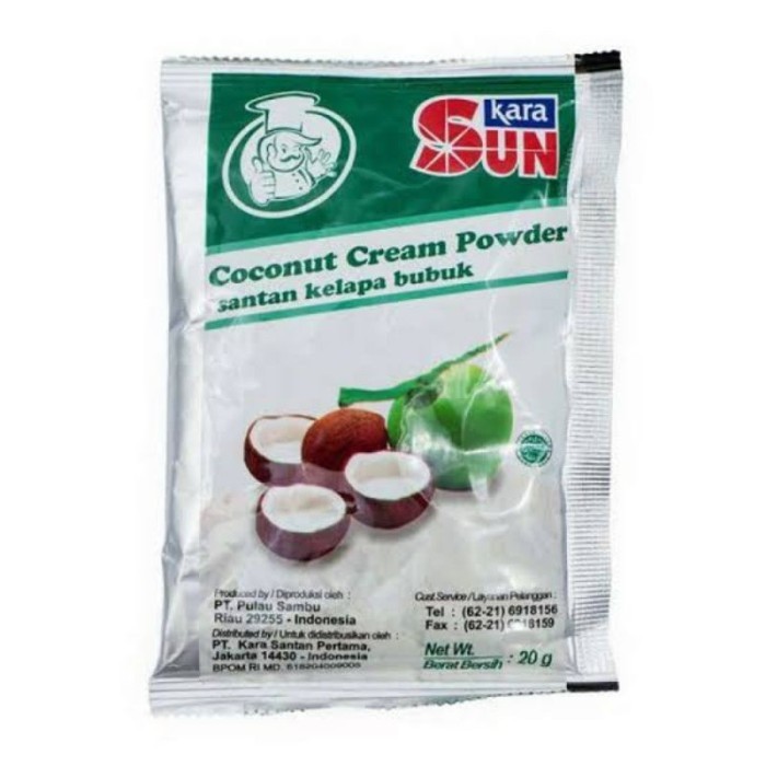 

Santan sun kara bubuk sachet 20g / santan bubuk kara 20g / santan sachet 20g / santan kelapa bubuk / coconut creampowder