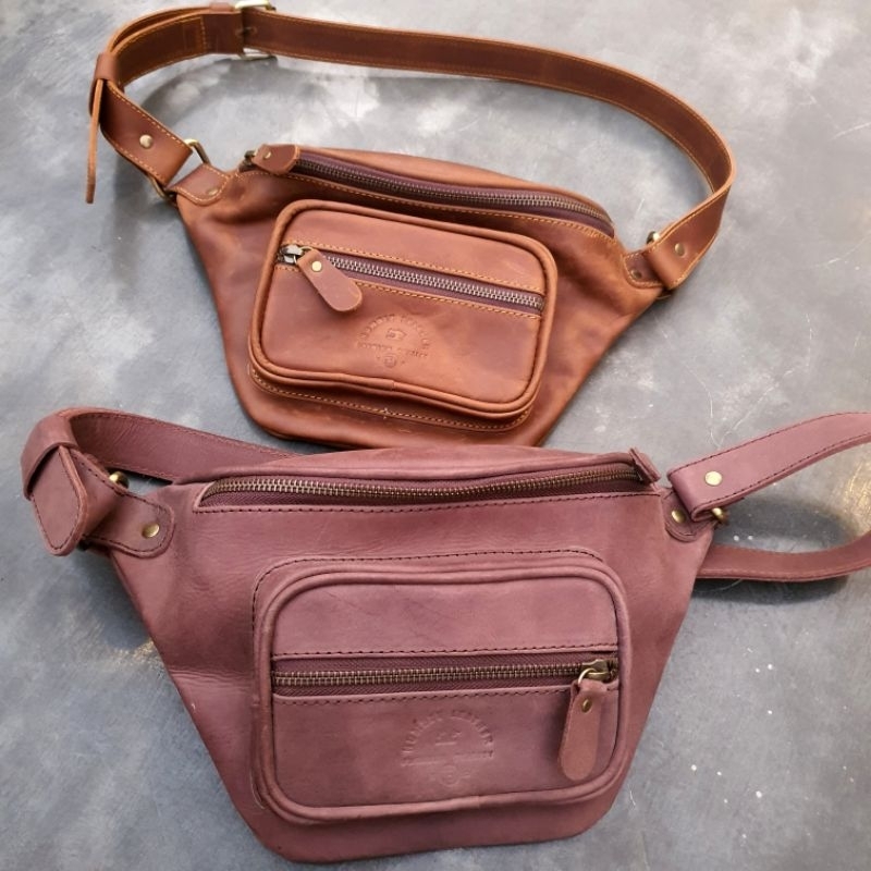 Waistbag / waistbag leather / Tas pinggang / Tas Bikers
