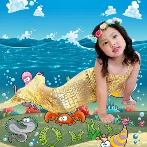 kostum mermaid nemo/baju kostum mermaid duyung/baju duyung /baju mermaid ariel /baju puteri duyung p