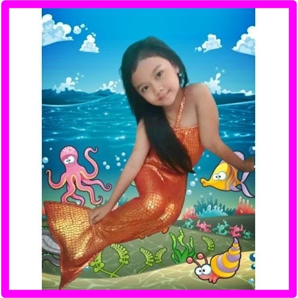 kostum mermaid nemo/baju kostum mermaid duyung/baju duyung /baju mermaid ariel /baju puteri duyung p