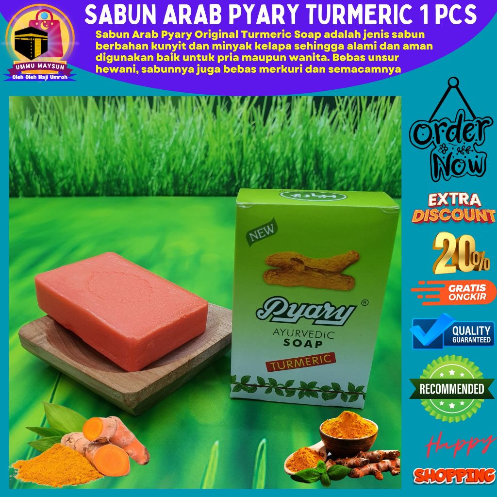 Sabun Mandi Batang Whitening Kunyit Turmeric Arab Arap Pyary Pyari Ori Original 100% Official Shop S