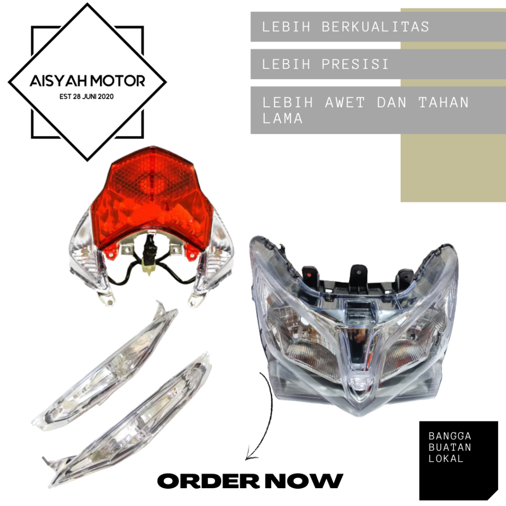 Reflektor Lampu Lengkap Honda Vario 125 FI CBS Tahun 2011