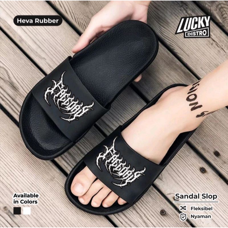 Sandal Slop Pria Wanita Flip Flop | Sandal Slop Berbahan Karet | Sandal Slop Slip on | Sandal Slop D