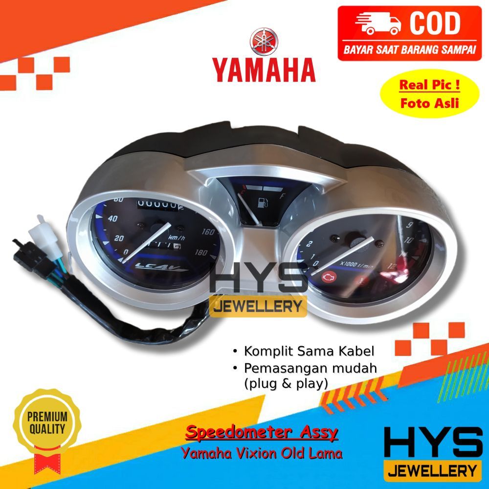 [COD] Spidometer Assy Vixion Old Lama Speedometer Kilometer KM Full Set Mika Kabel