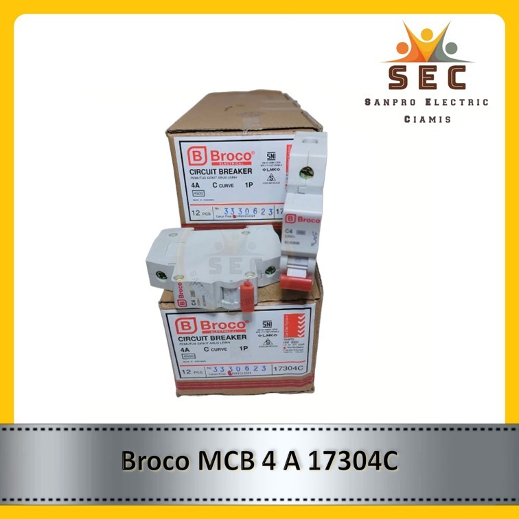 MCB  Sekring  Sikring Broco 4A  4 Ampere  C4