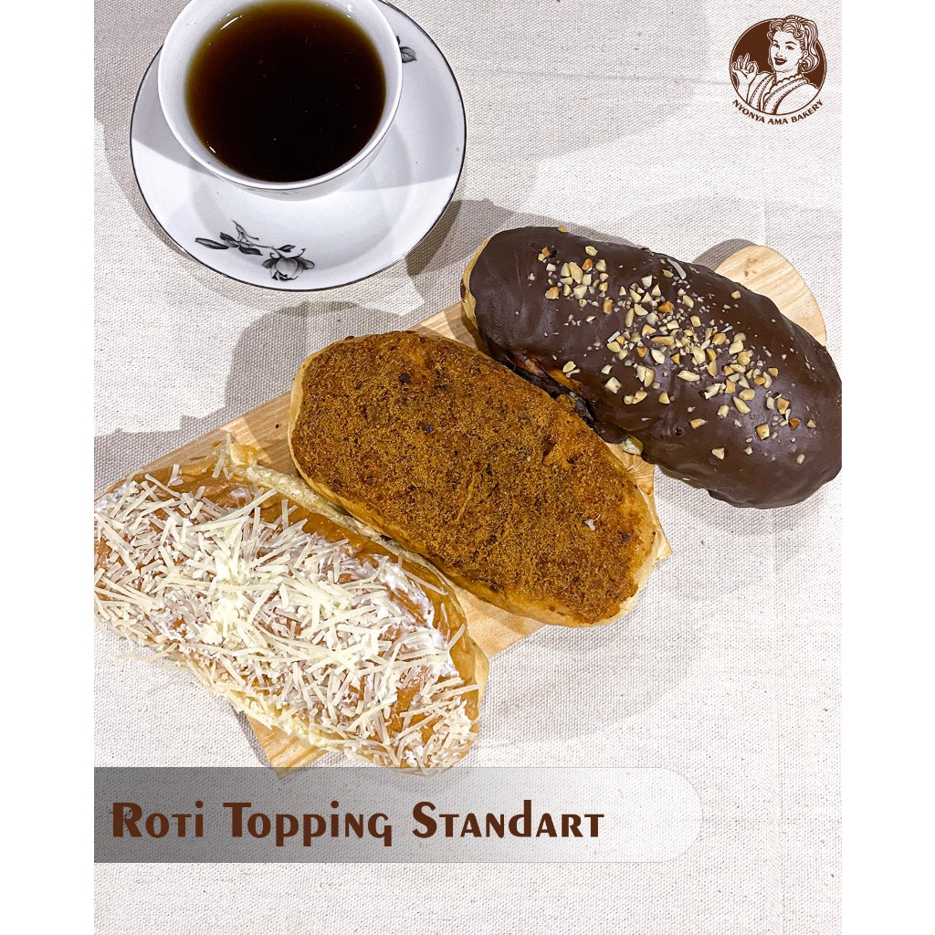 

Roti Topping Standart Rasa Coklat Abon Keju Nyonya Ama Bakery Spesialis Roti Hajatan (Pre Order)