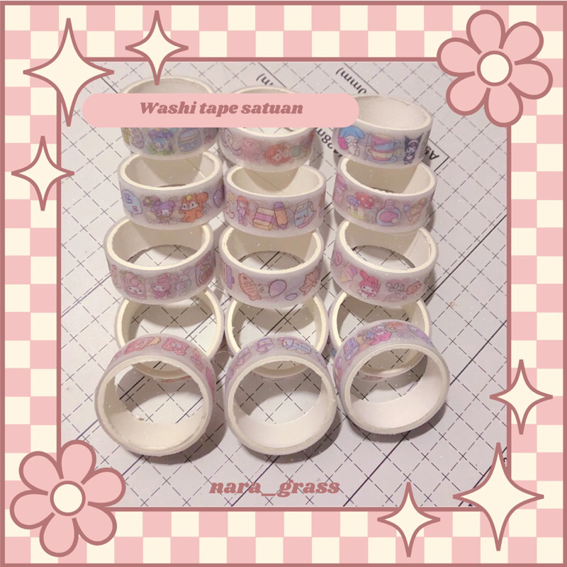 

[ BISA COD ] Washi tape satuan Aesthetic Sanrio Momo for deco