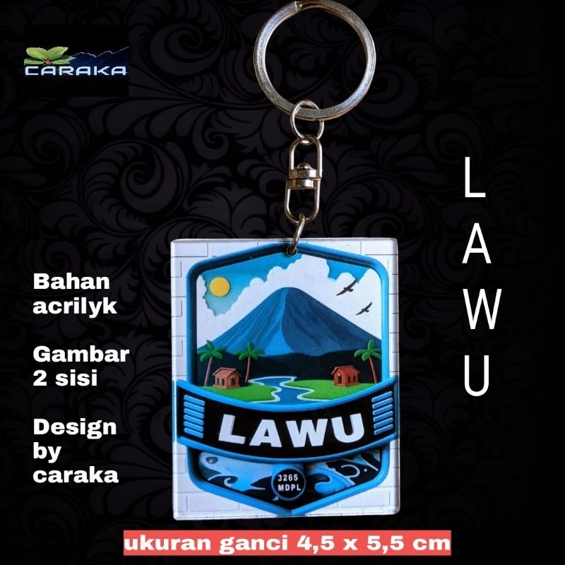 Gantungan kunci gunung prau lawu