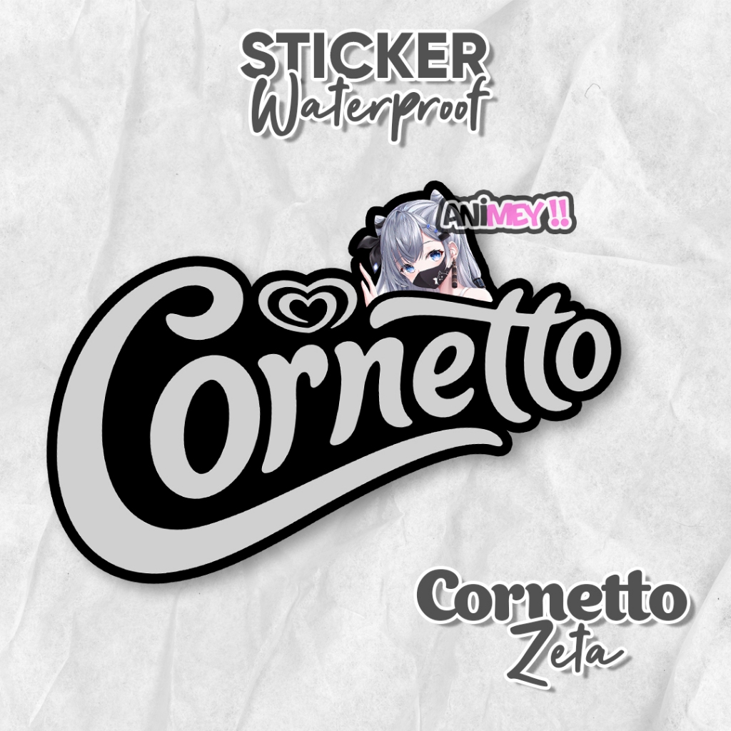 Stiker Vestia Zeta Logo Cornetto / Stiker Anime Waterproof
