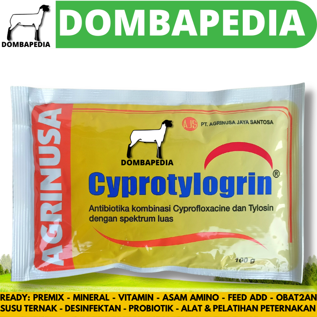 CYPROTYLOGRIN 100 GRAM - Obat Snot Ngorok Cekrek CRD Ayam Pedaging Broiler Petelur Layer Bebek dan P