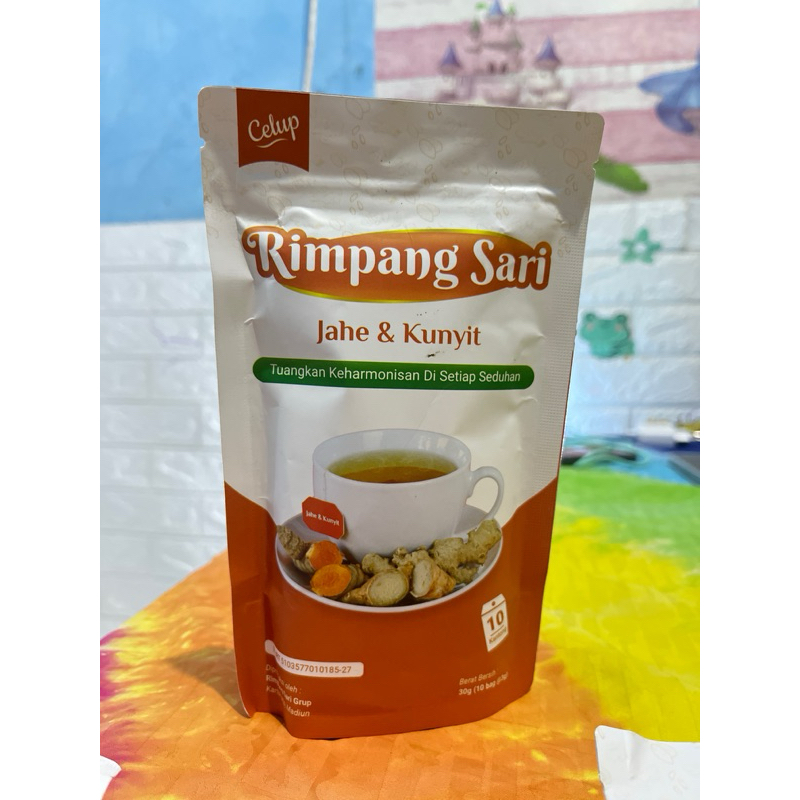 

rimpang sari celup herbal jahe dan kunyit jamu praktis