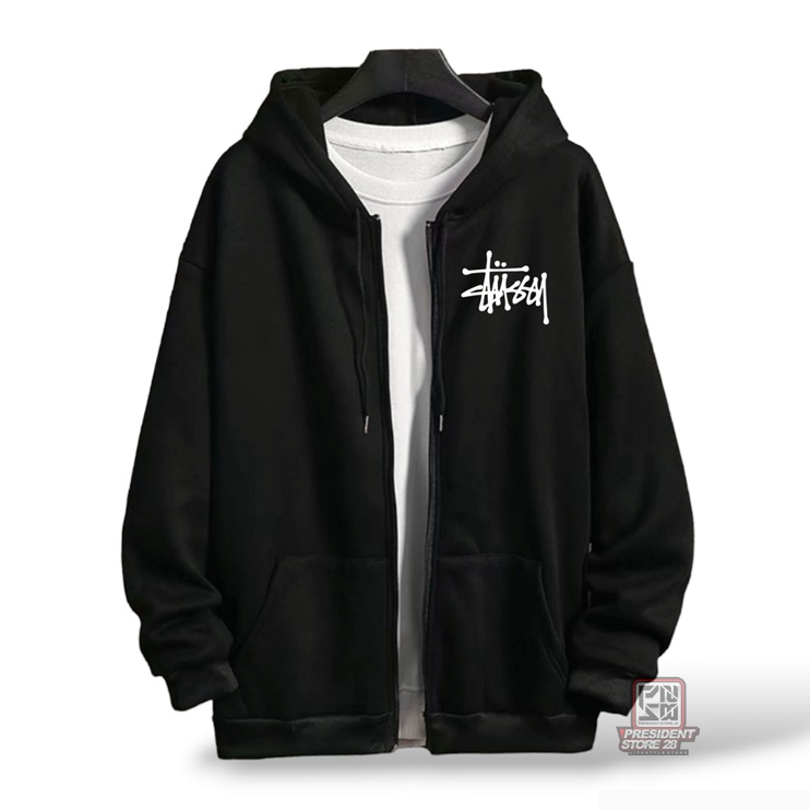 VIRAL  ZIPPER STUSSY  HOODIE STUSSY  HOODIE DISTRO STUSSY  HOODIE JUMPER  JAKET HOODIE  ZIPPER KUPLU