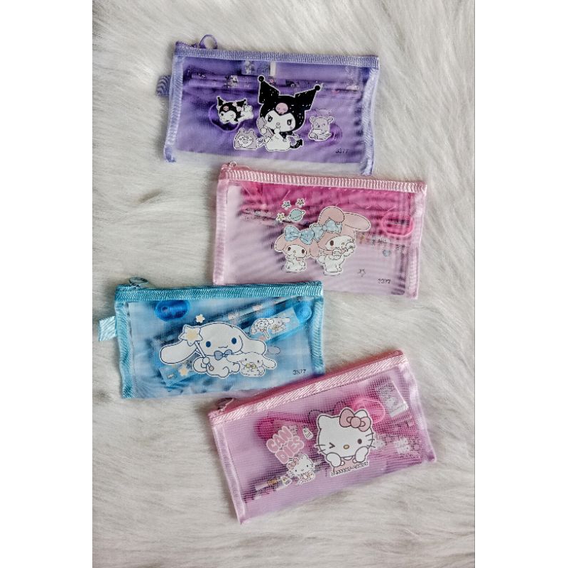 

Tempat pensil dan set alat tulis Sanrio Kuromi melody Hello kitty Cinnamoroll