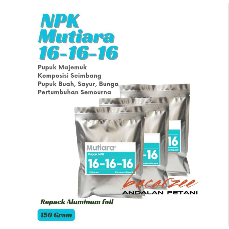 NPK Mutiara 16-16-16. Pupuk Majemuk Fase Pertumbuhan
