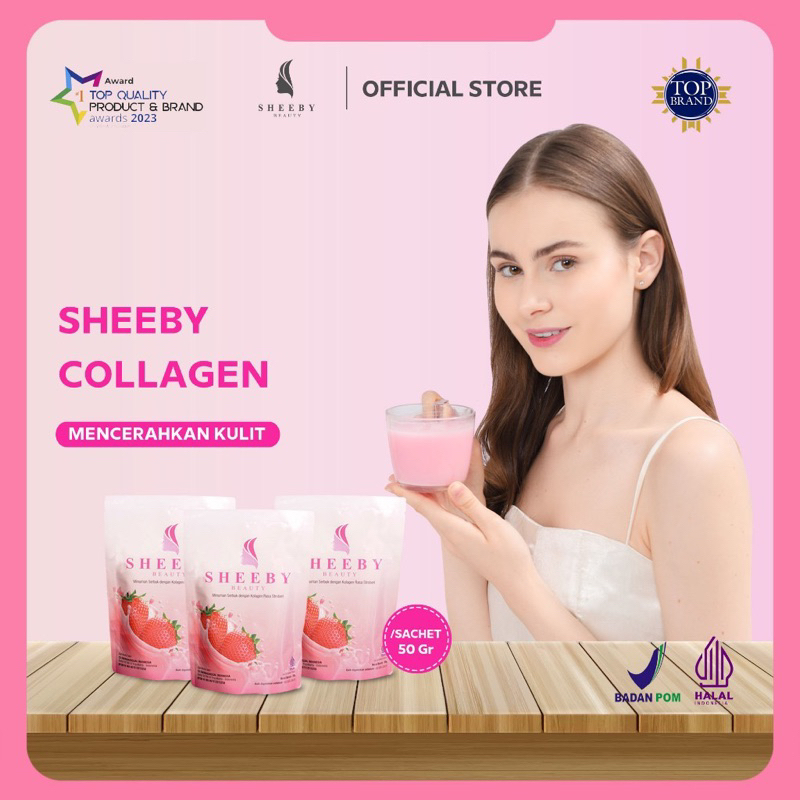 Sheeby beauty collagen minuman collagen strawberry