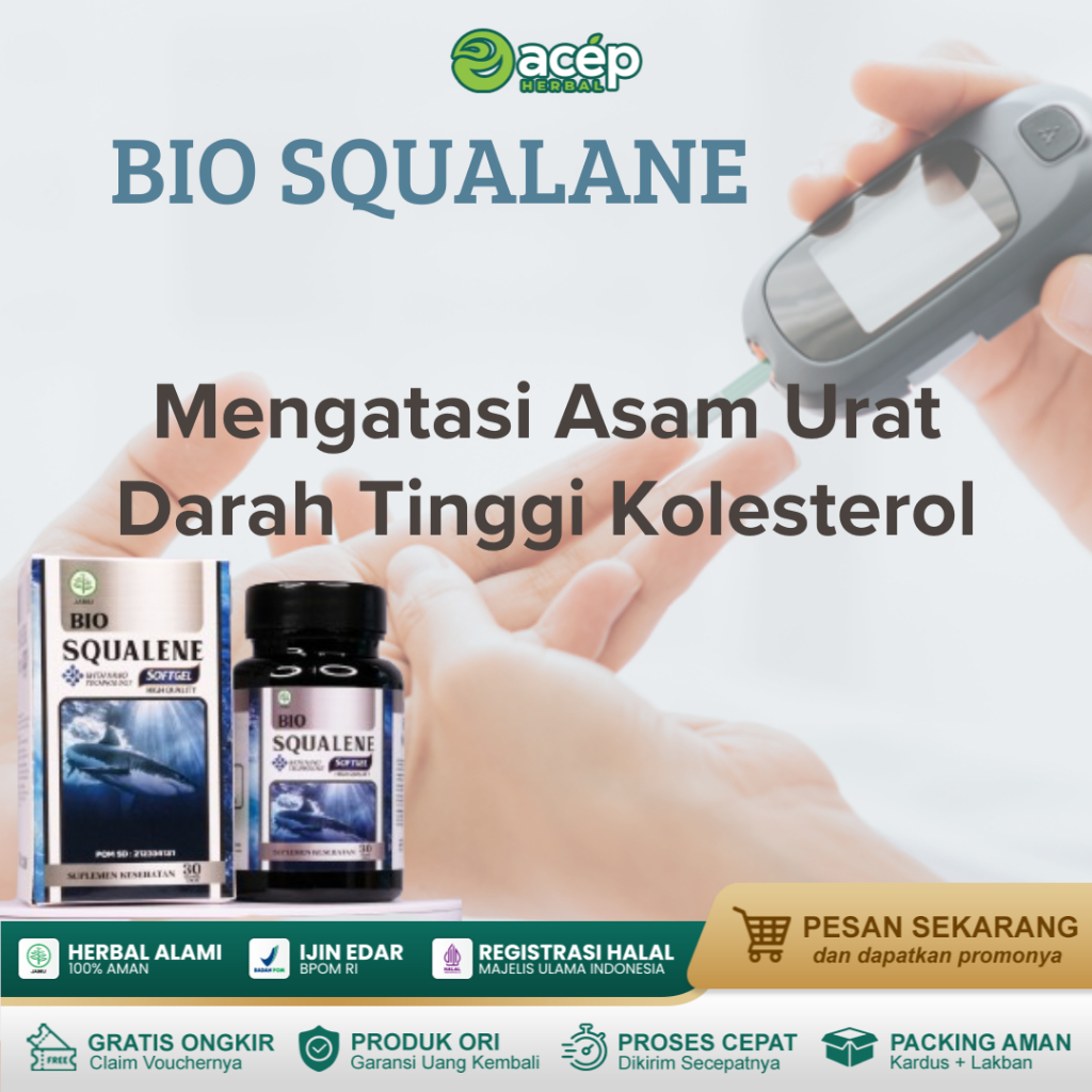 Bio Squalene 100% Minyak Hati Ikan Hiu Untuk Mengobati Kolesterol Darah Tinggi