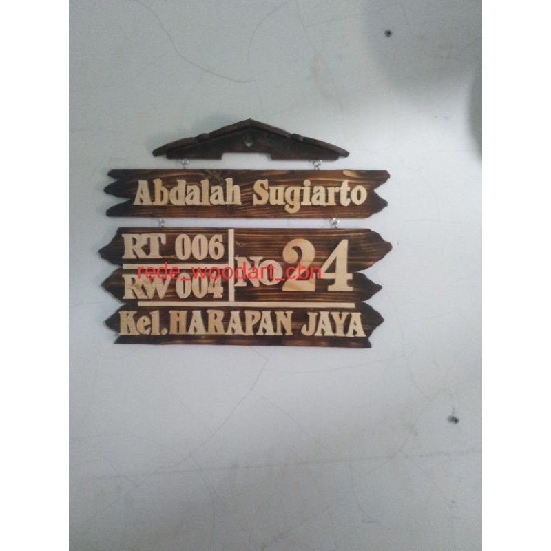 Papan Alamat Rumah Nomor Rumah Kayu Nomor Rumah Custom Nomor Rumah Tulisan Timbul Huruf kayu