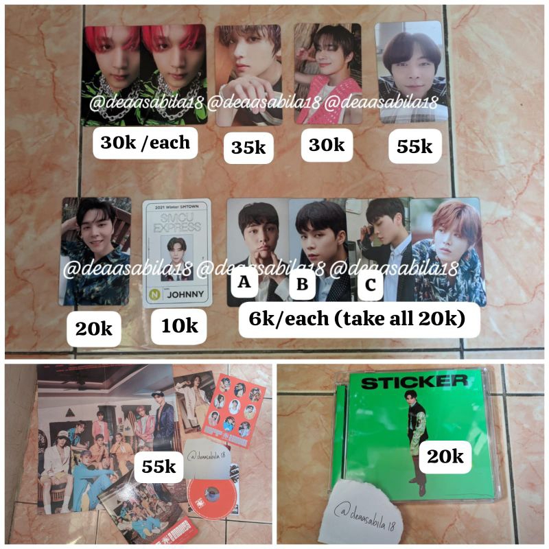 READY STOCK PC ( PHOTOCARD ) DICON NCT 127 || JOHNNY YUTA NCT