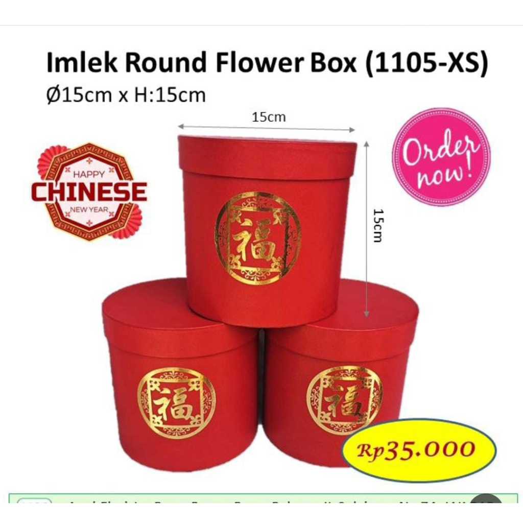 

imlek flower Box d15 t15 - box imlek - bloombox derkorasi chinese