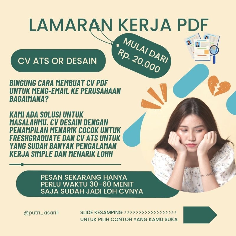 Jasa Pembuatan CV Desain Email Lengkap Lamaran Pdf Lamaran Kerja Simple Murah CV Kerja Online