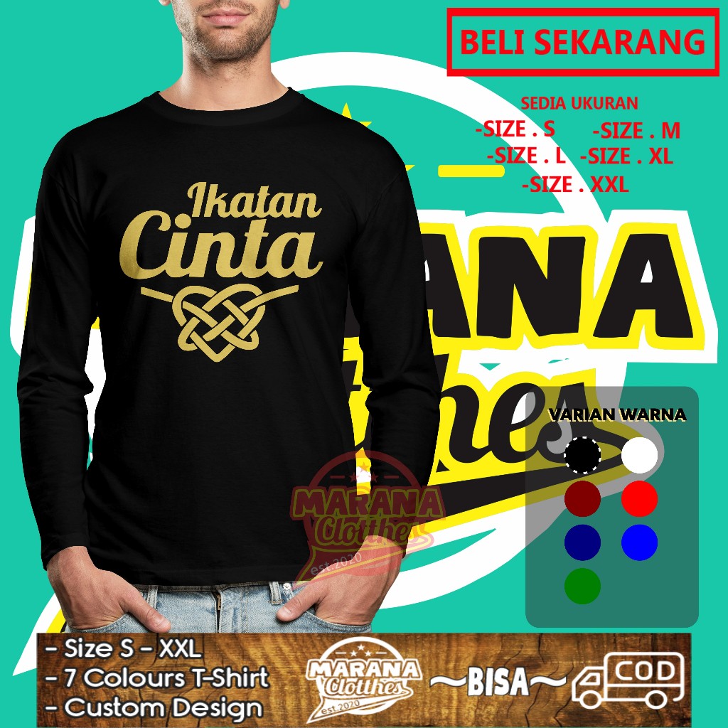 Kaos Ikatan Cinta Logo Lengan Panjang Baju Distro