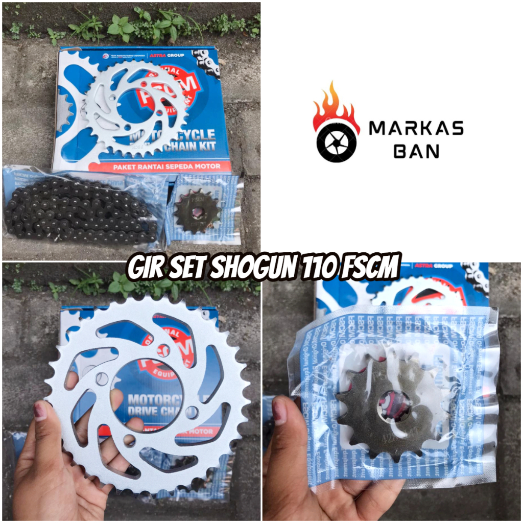 GIR SET / GEAR SET SHOGUN 110 FSCM || PAKET GIR SET SHOGUN SMASH 110 SMASH NEW SHOGUN 125 MERK FSCM
