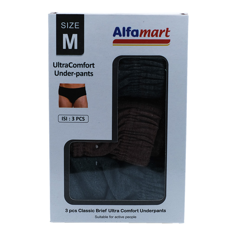 Alfamidi/Scorlines Underpants Celana Dalam Pria Classic Brief M 3 pcs