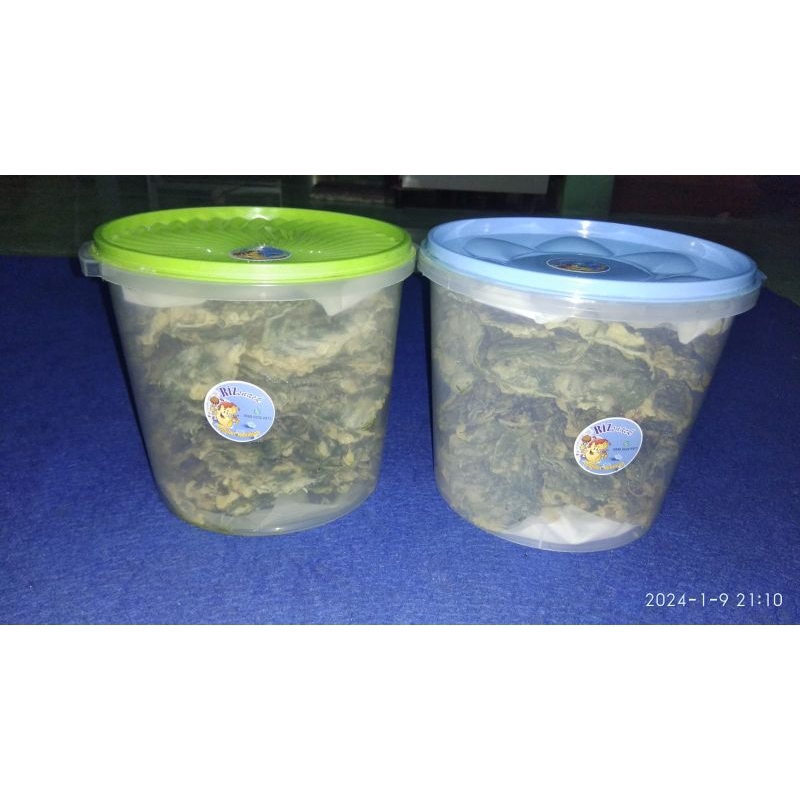 

keripik bayam ukuran toples 5ltr