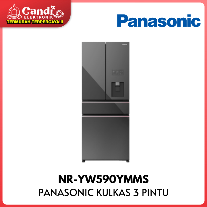 PANASONIC Kulkas 4 Pintu 583 Liter PRIME+ Edition NR-YW590YMMS