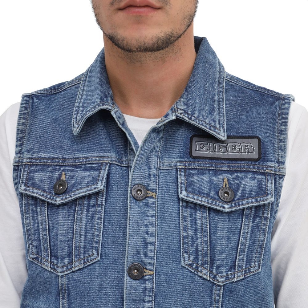 EIGER DENIM VEST JAKET ROMPI EIGER ORIGINAL