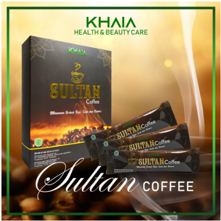 

KHAIA Coffee Sultan Kopi Hitam Bubuk Minuman Herbal Untuk Menjaga Kesehatan By Khaia Official (1 BOX ISI 10)