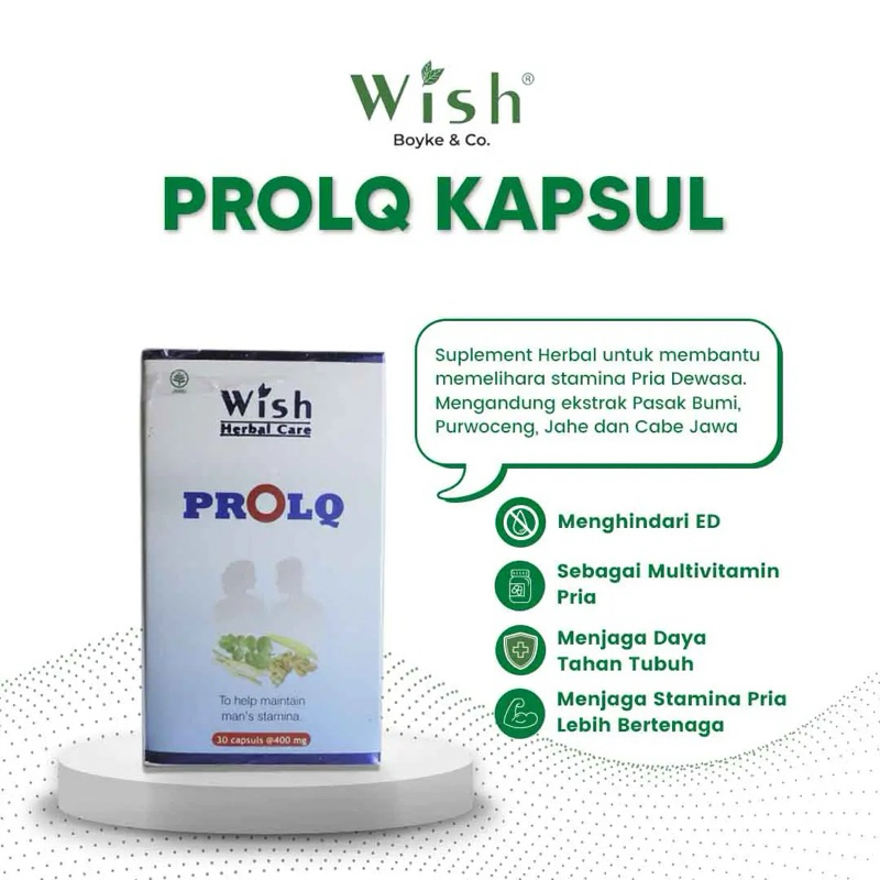 Wish Prolq kapsul multivitamin Pria Dewasa dr boyke