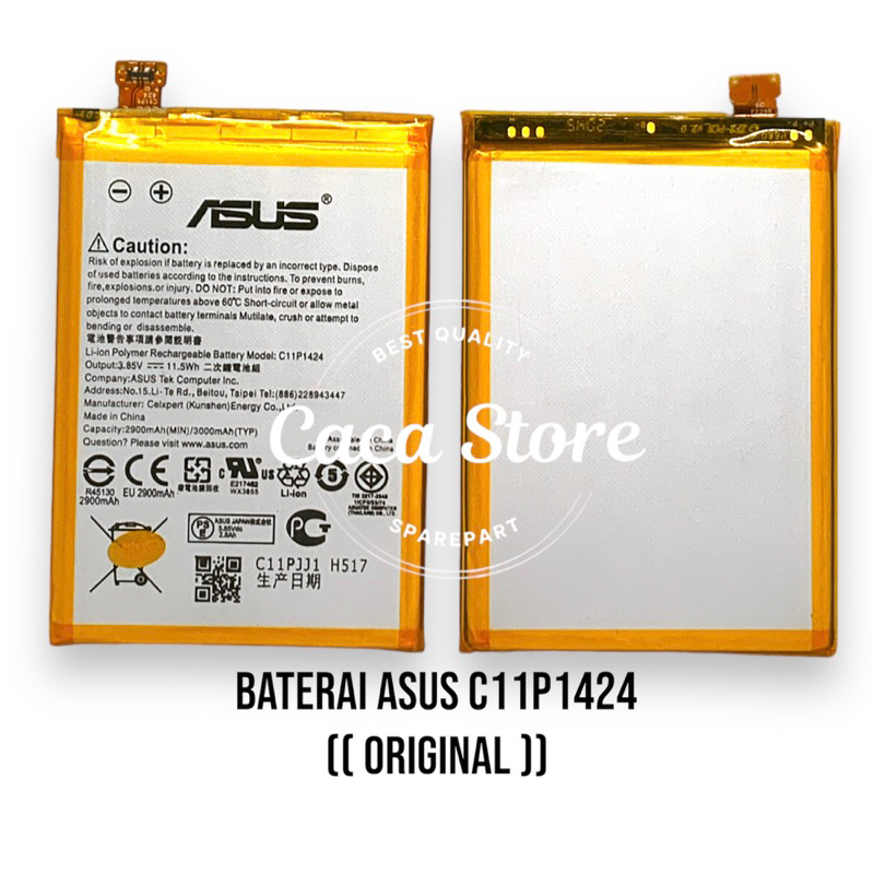 Batre Baterai Battery Asus Zenfone 2 5.5" ZE550ML ZE551ML Z00AD Z008D C11P1424 Original 100%