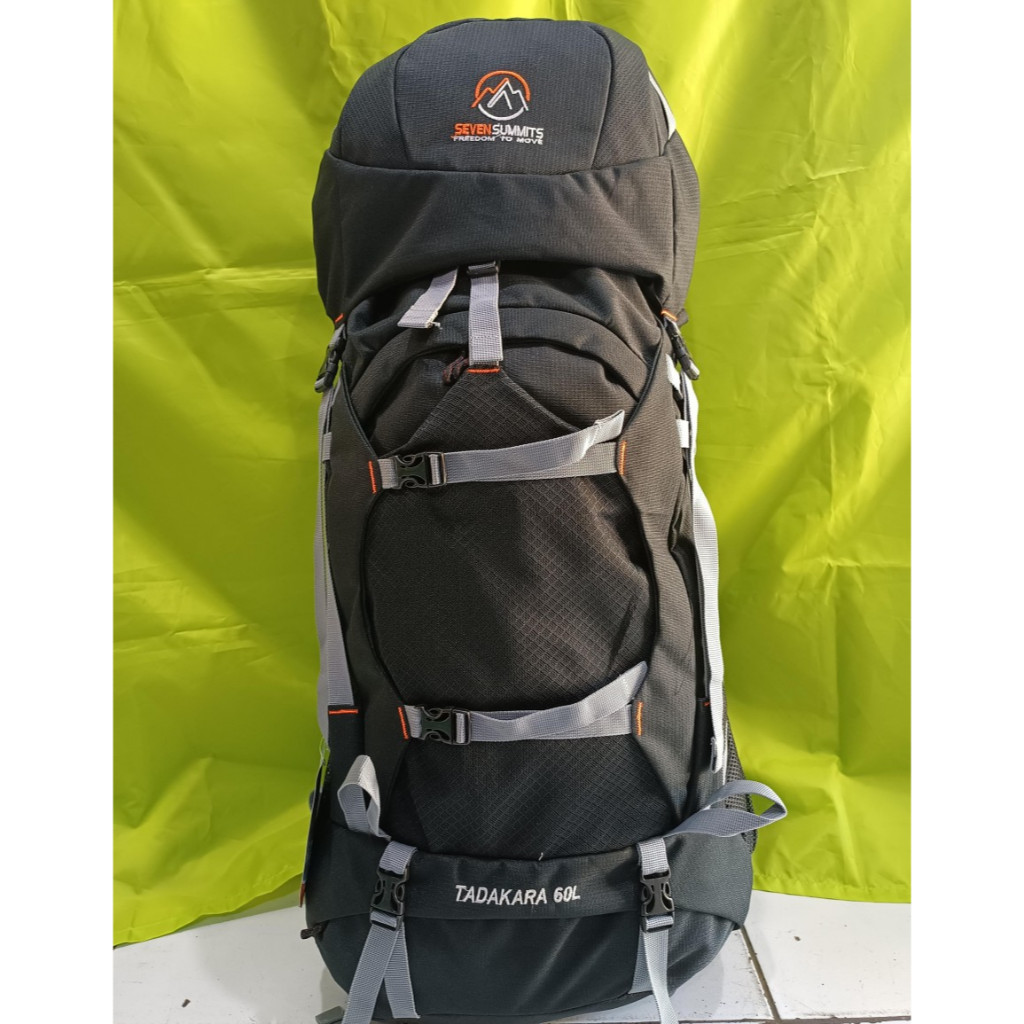 Tas Gunung Seven Summit Tadakara 60L Carrier Hiking Olahraga Camping Rucksack