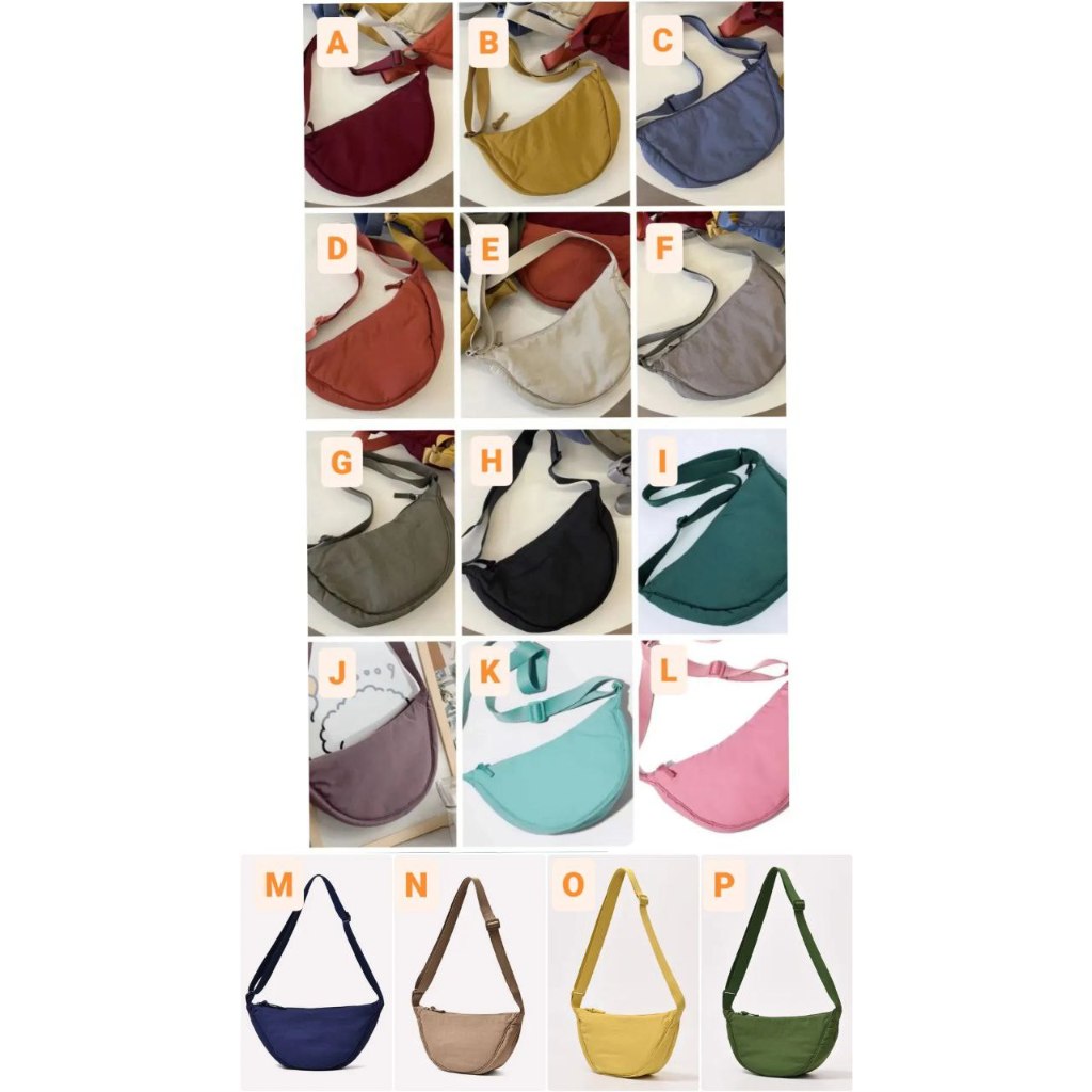 TAS BAHU UNIQLO / SLING BAG ALA UNIQLO / WAISHBAG ALA UNIQLO / HALFMOON BAG / TAS SELEMPANG UNIKLO /