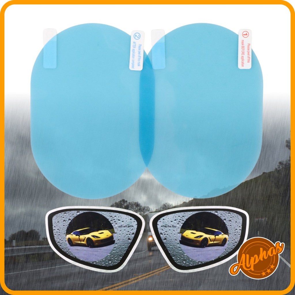 NewBee Sticker Oval Kaca Spion Rainproof Waterproof 2 PCS ANTI EMBUN FOG MIRROR