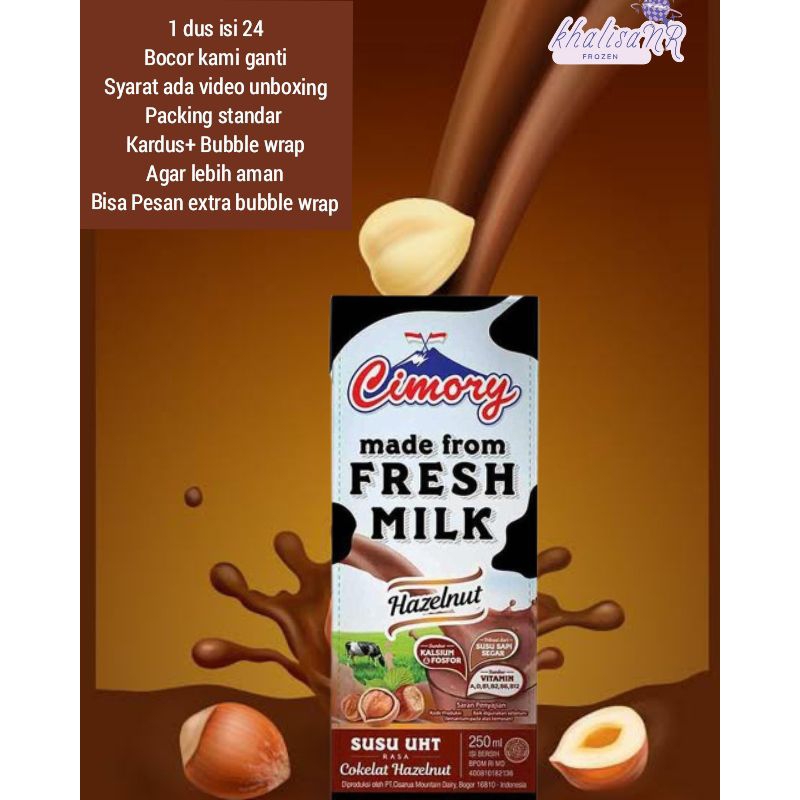 

Susu Cimory Freshmilk UHT Hazelnut 250 ml