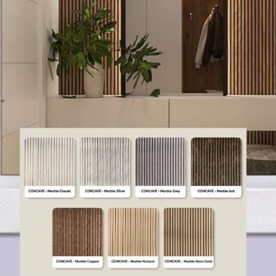 WPC Wall Panel Gaia Concave / Hiasan Dinding