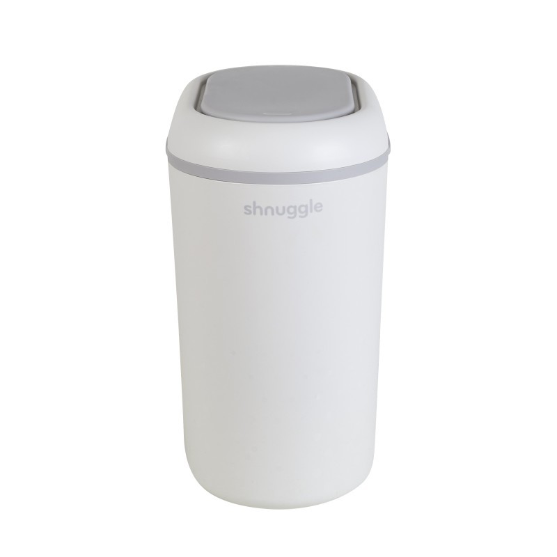 Shnuggle Eco-Touch Nappy Bin - White/Grey