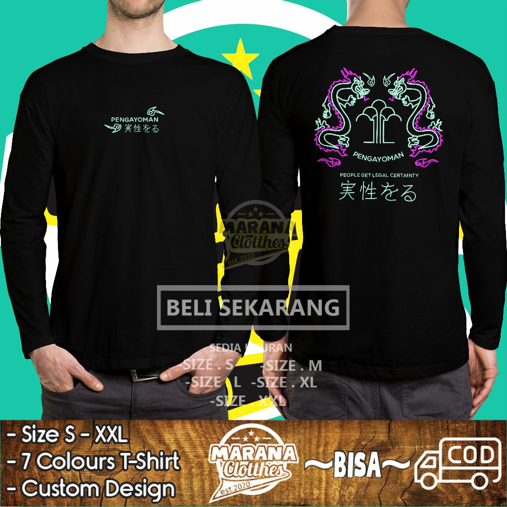 Kaos PENGAYOMAN Dragon KEMENKUMHAM Lengan Panjang Baju Distro