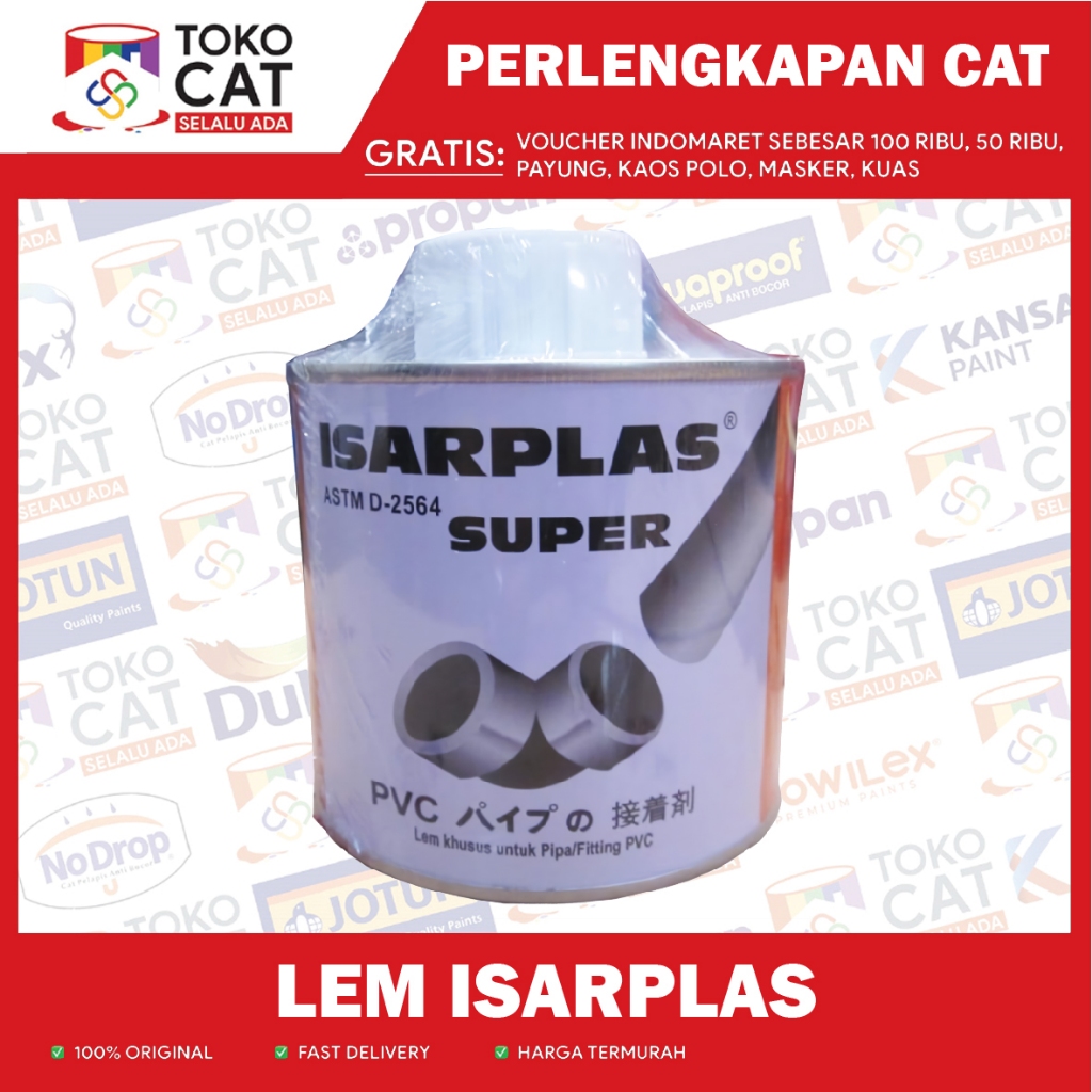 Lem Pipa PVC Isarplas 400gr | 400gr Lem Pipa Isarplas Kaleng | Lem Fox