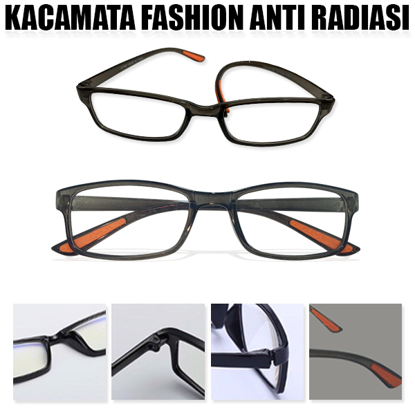 Kacamata Anti Radiasi Frame Lentur Anti Patah Fashion Gaya Pria Wanita Kacamata Lensa Normal Blueray