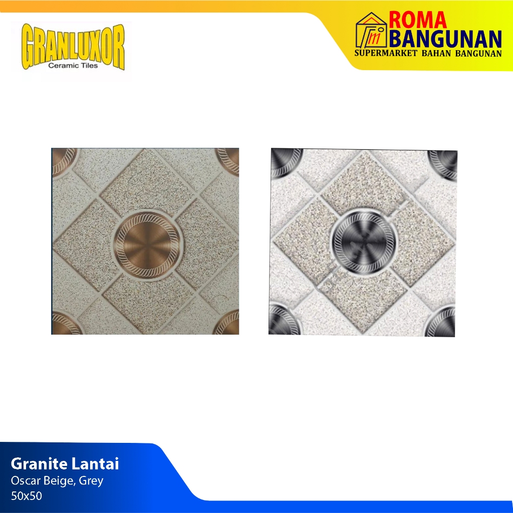 Grandluxor Keramik / Keramik Lantai Oscar Seris 50X50 - Grey