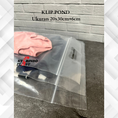 STARPLAST - PLASTIK KLIP ZIPLOCK UK 20X30+6 CM UNTUK KEMASAN PENGIRIMAN HIJAB KERUDUNG ACCESSORIES B