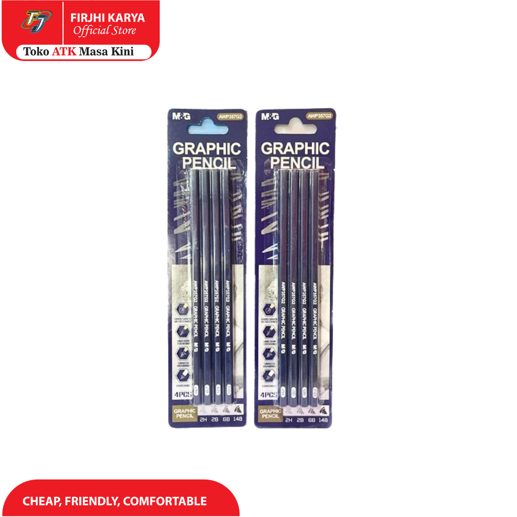 

M&G Graphic Pencil Set 4 PCS (2H,2B,6B,14B) - M&G