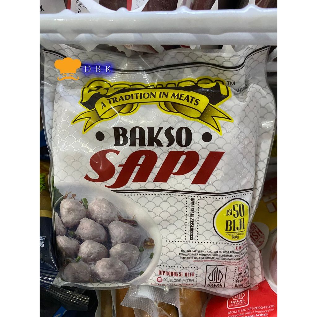 

Bernardi bakso sapi kecil (isi 50) 360gr meat ball