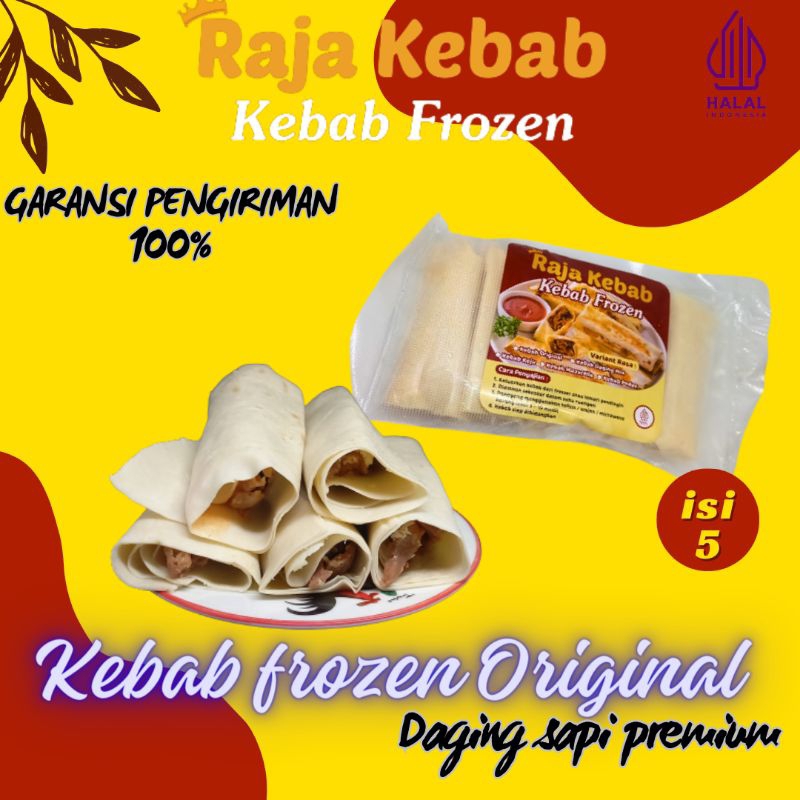 

Kebab Frozen Original Plastik Isi 5 daging sapi premium RAJA KEBAB FROZEN