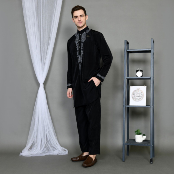 BEST SELLER Baju Koko Setelan Pria Dewasa - Kurta Pakistan Model Bordir Set Celana - Gamis Setelan