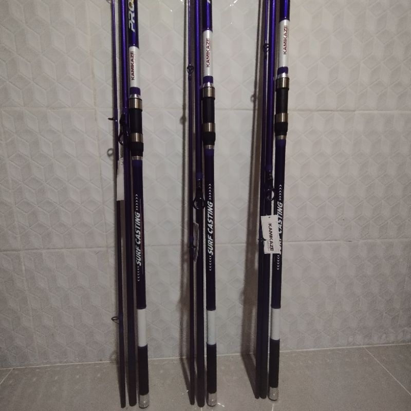 Joran Pasiran Kaku Joran Surf Kamikaze Proton Pro 3.9 M 4.2 M 4.5 M joran sambung 3 action hard Supe