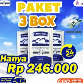 

HYHR2285 PALING AMPUH Paket Bebas Sesak Nafas 3 Box ETAWAKU PLATINUM Susu Kambing Krimer Bubuk Etawa ORIGINAL
